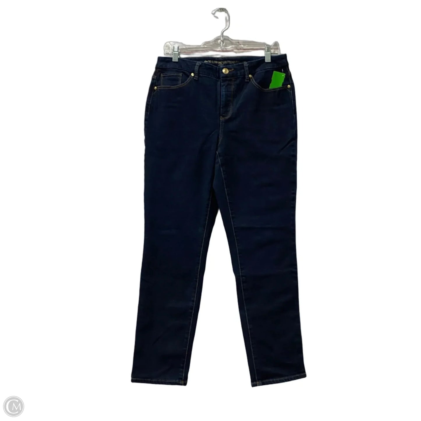 Jeans Straight By Chicos In Blue Denim, Size: 6