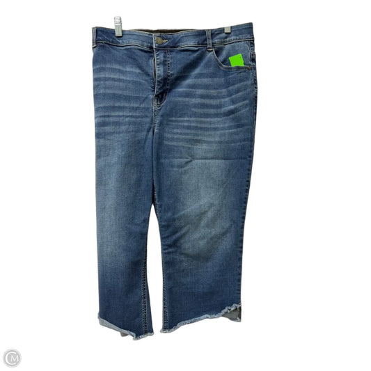 Capris By Avenue In Blue, Size: 22