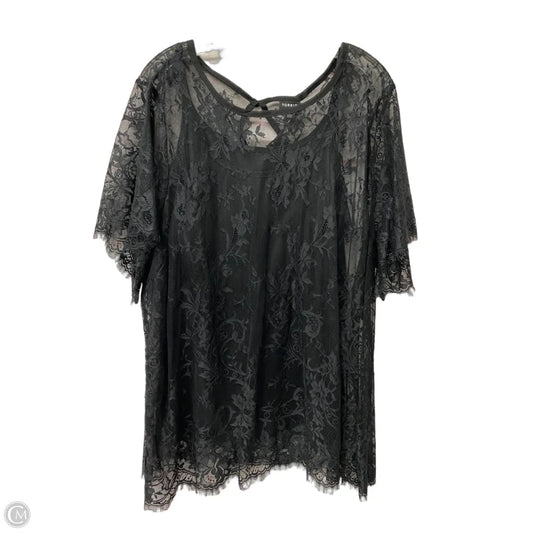 Top Short Sleeve By Torrid In Black, Size: 3x