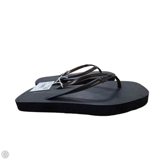 Sandals Flip Flops By American Eagle In Black, Size: 7
