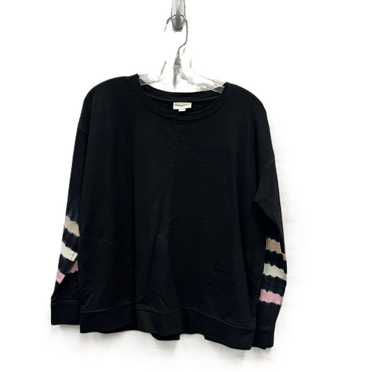 Athletic Top Long Sleeve Crewneck By J. Jill In Black & Pink, Size: S