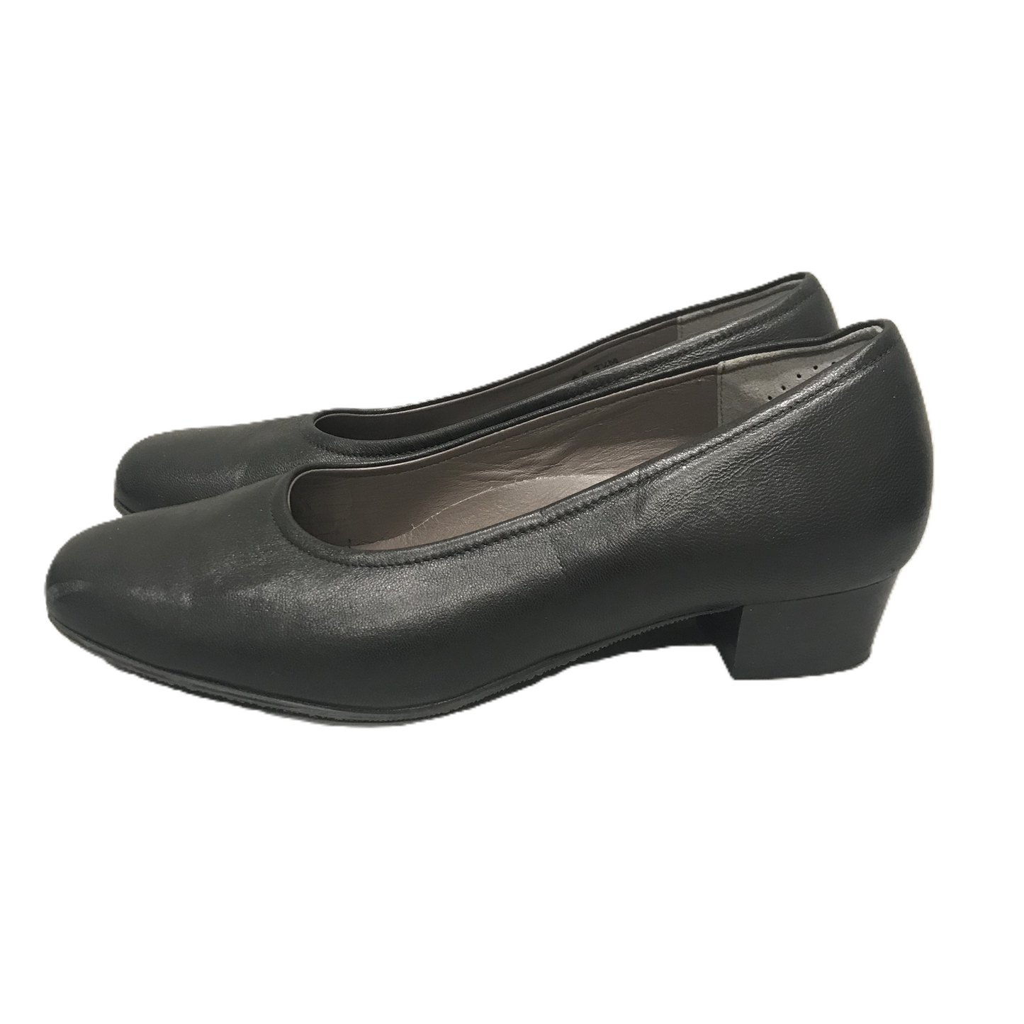 Black Shoes Heels Block By Sas, Size: 7.5