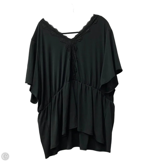 Top Short Sleeve By Maurices In Black, Size: 3x