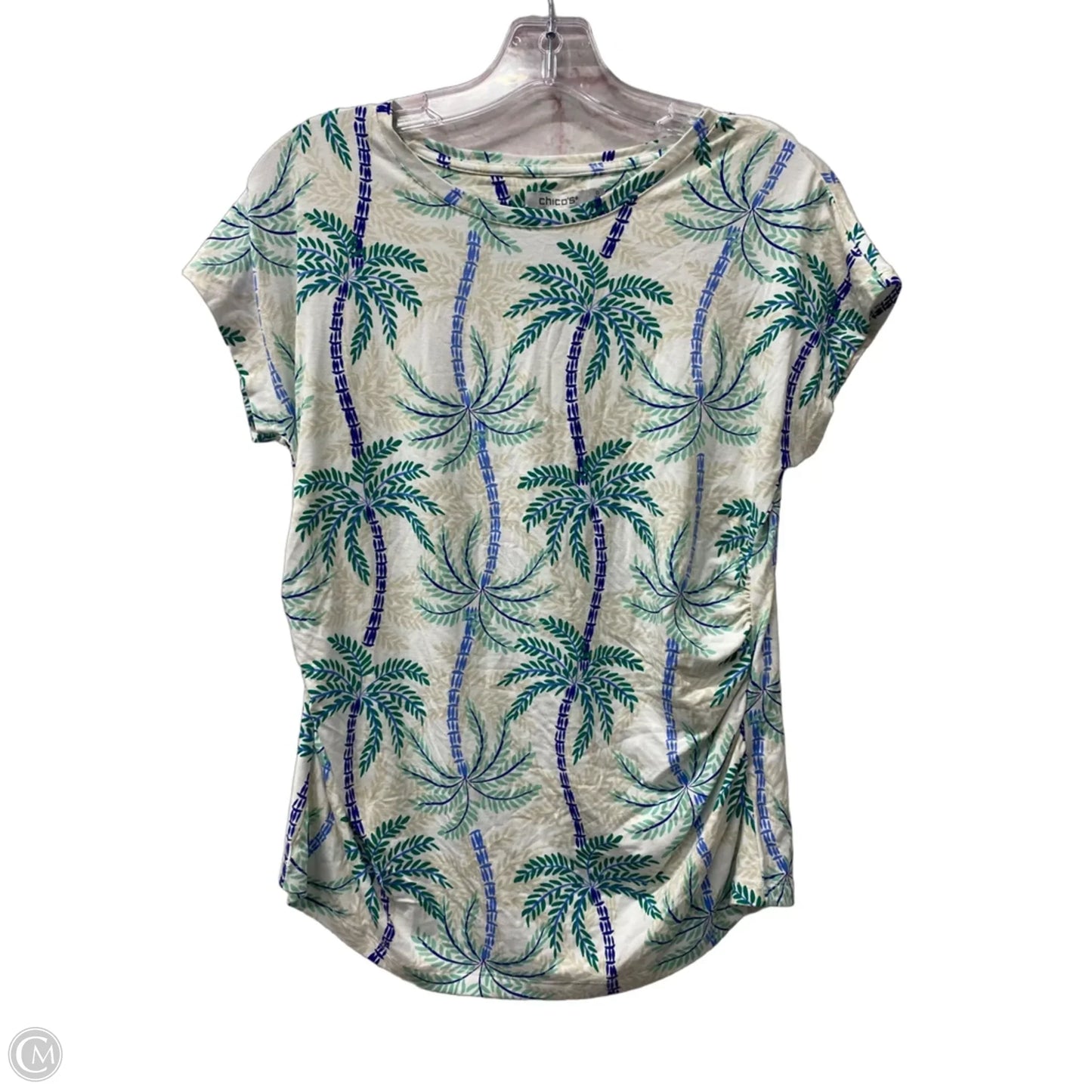 Top Short Sleeve By Chicos In Blue, Size: S