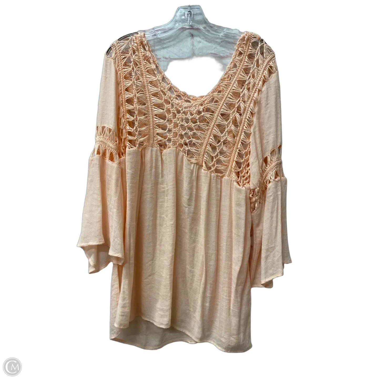 Top Short Sleeve By Cme In Orange, Size: Xxl