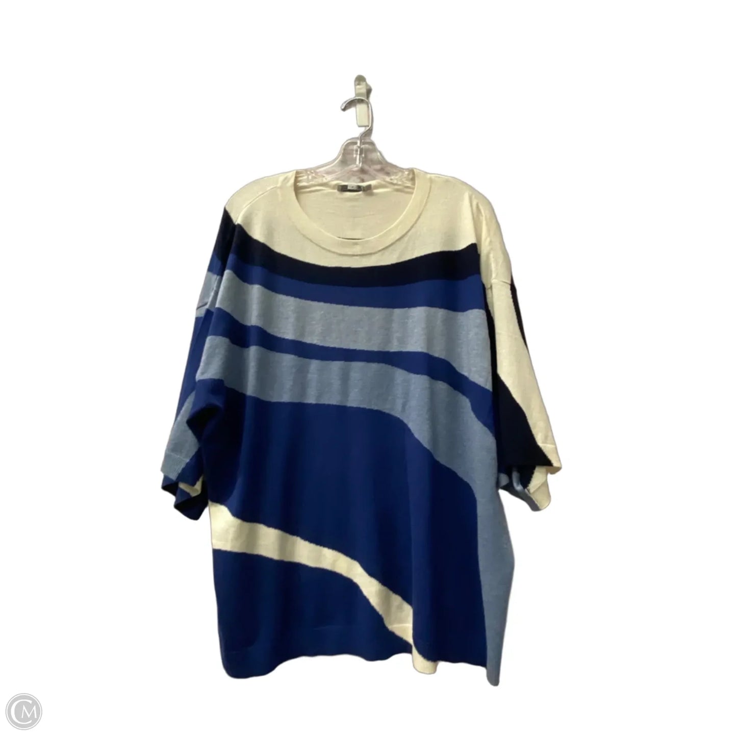 Top Short Sleeve By Chicos In Blue, Size: Xl