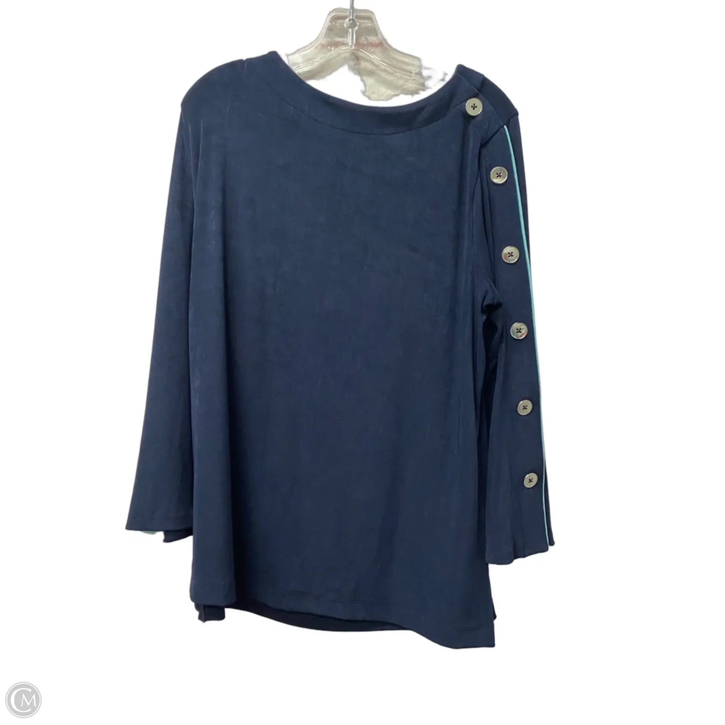 Top Long Sleeve By Chicos In Blue, Size: Xl