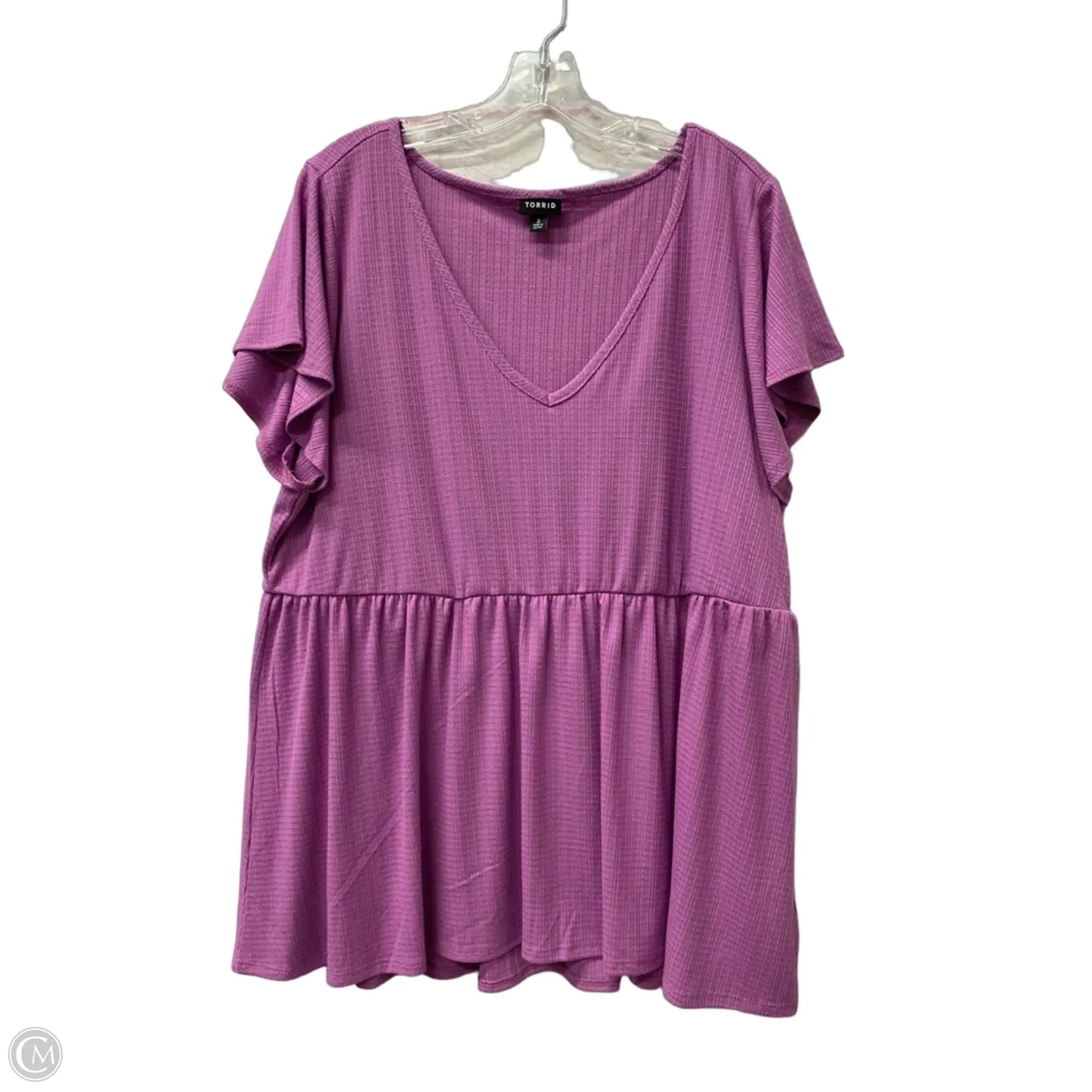 Top Short Sleeve By Torrid In Purple, Size: 3x