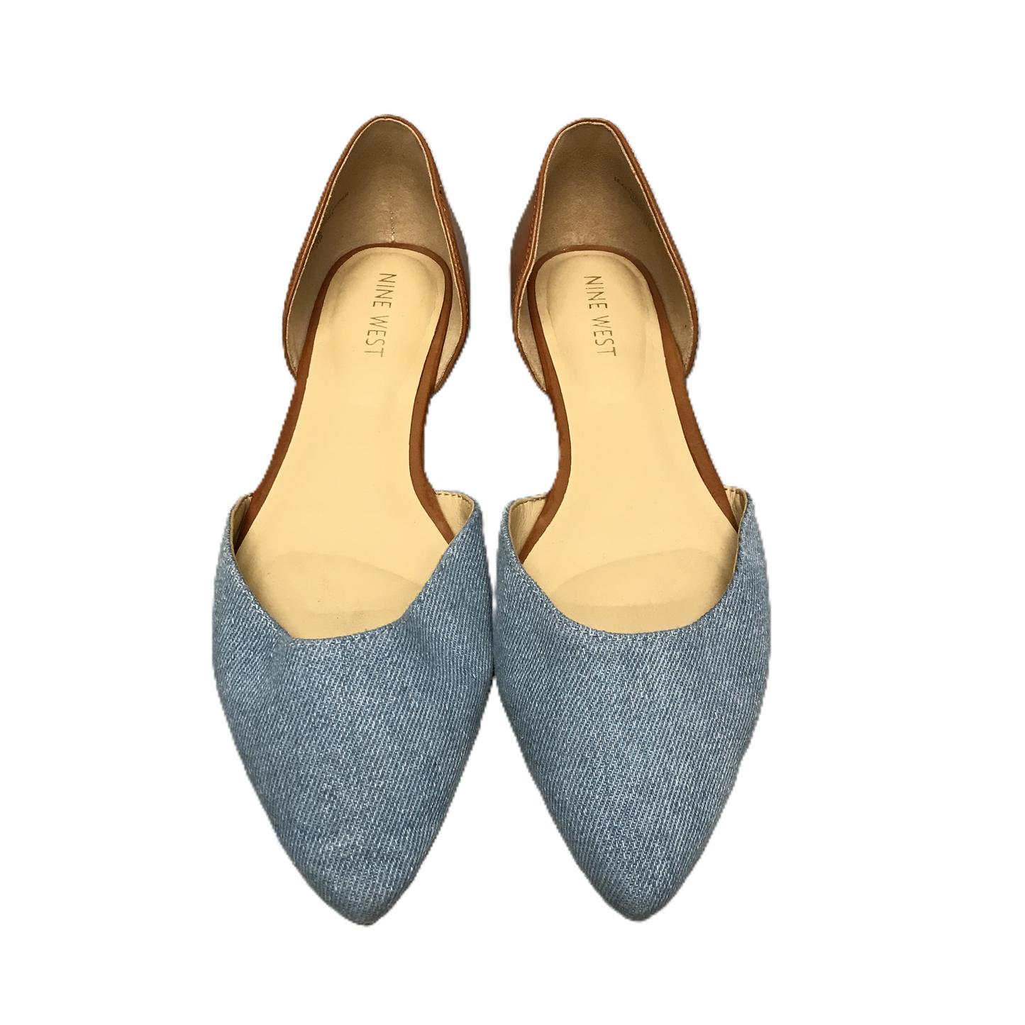 Blue Shoes Flats By Nine West, Size: 7