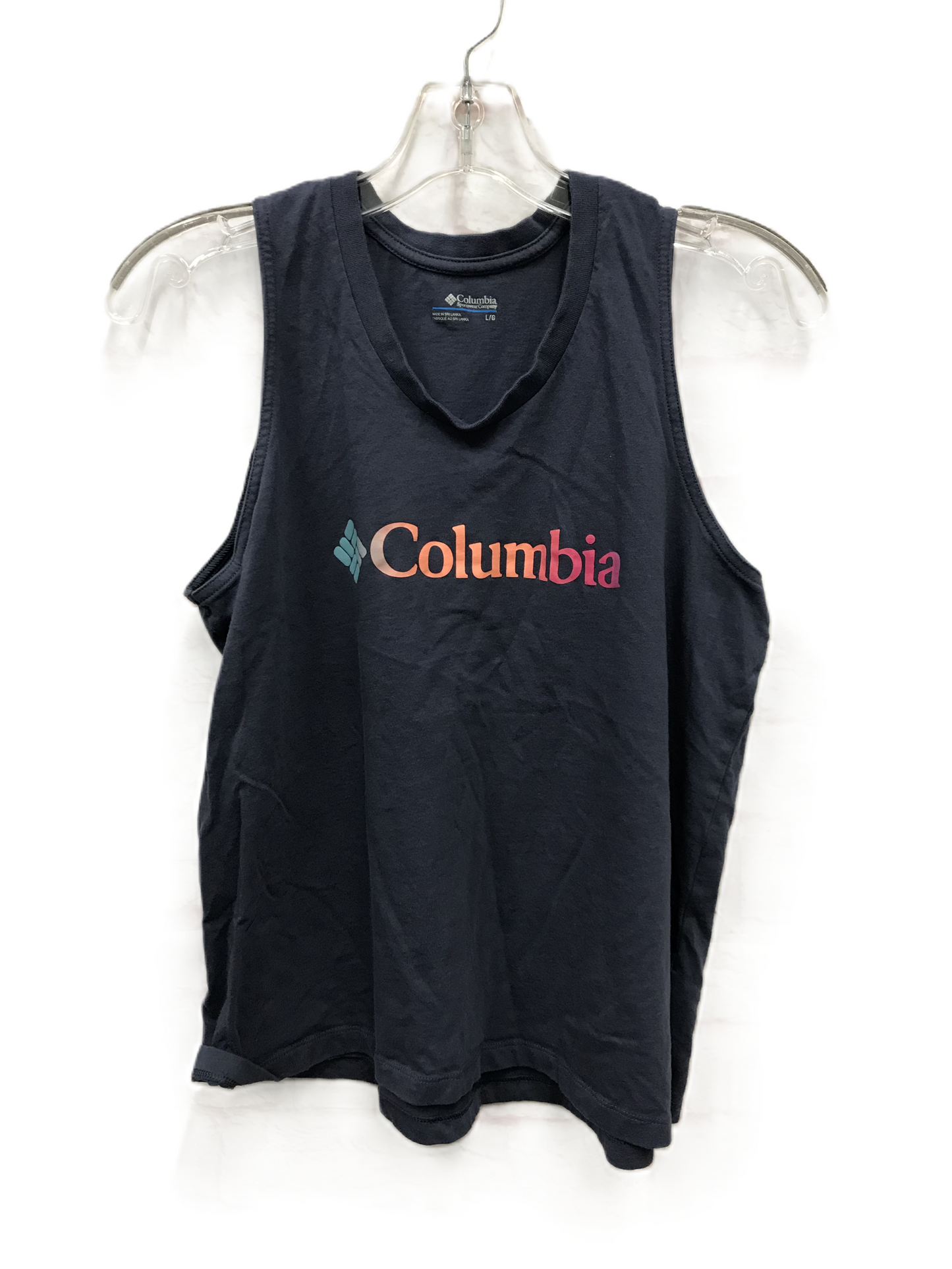 Blue Athletic Tank Top By Columbia, Size: L