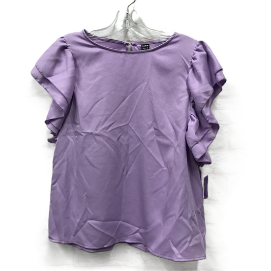 Purple Top Short Sleeve By Shein, Size: L