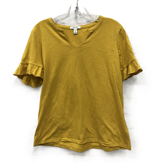 Yellow Top Short Sleeve By Nine West, Size: M