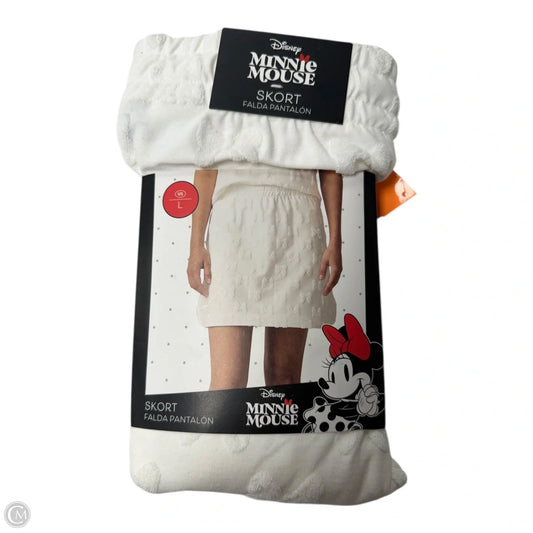 Skort By Disney In White, Size: L