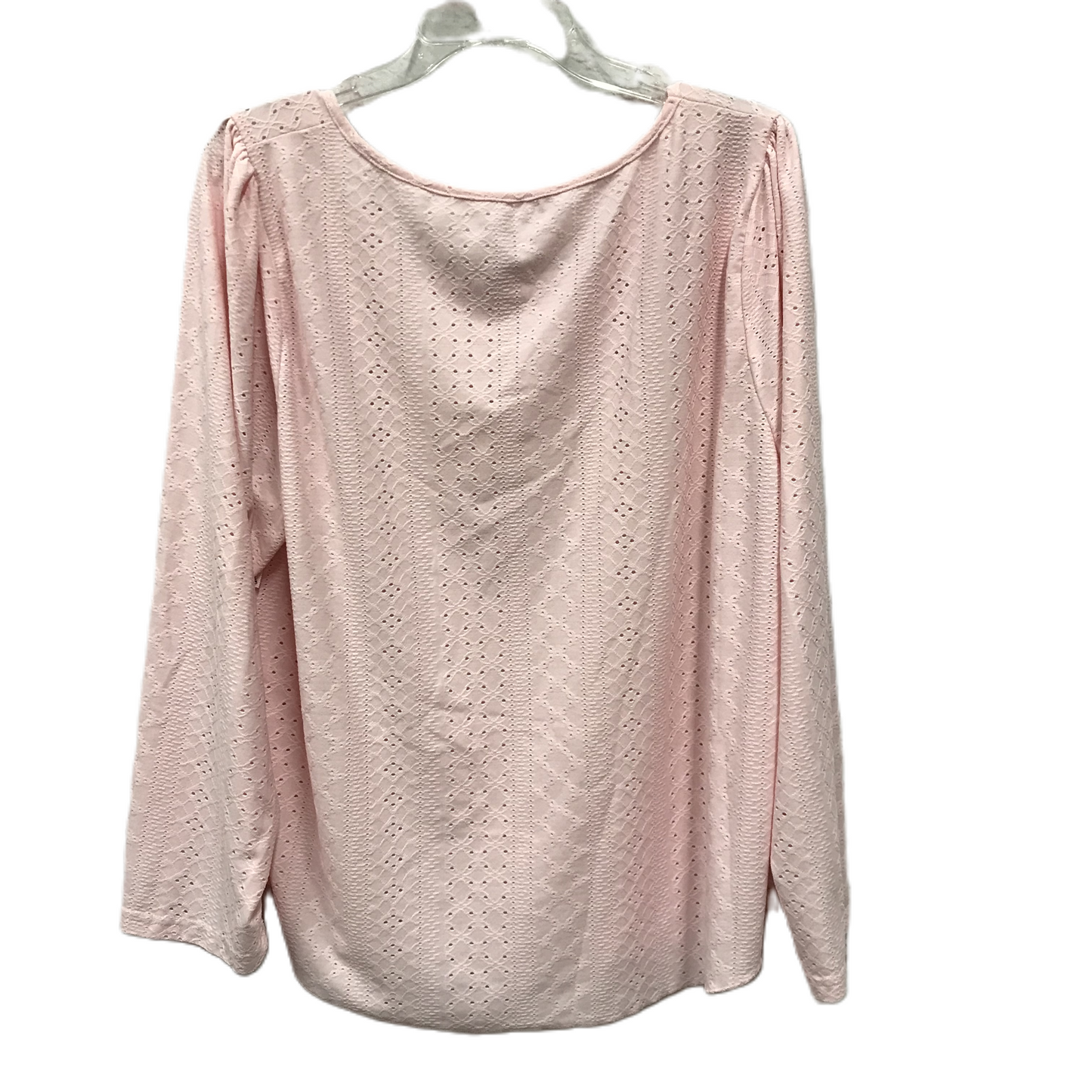 Top Long Sleeve By Shein In Pink, Size: 3x