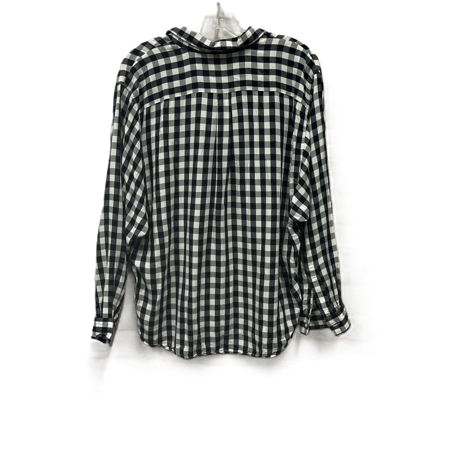 Top Long Sleeve By Loft In Blue & White, Size: M