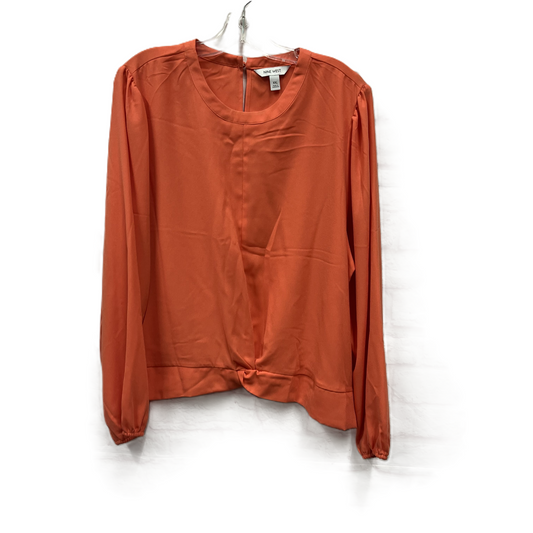 Top Long Sleeve By Nine West In Orange, Size: 1x