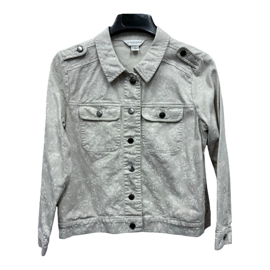 Jacket Denim By Christopher And Banks In Cream, Size: Mp