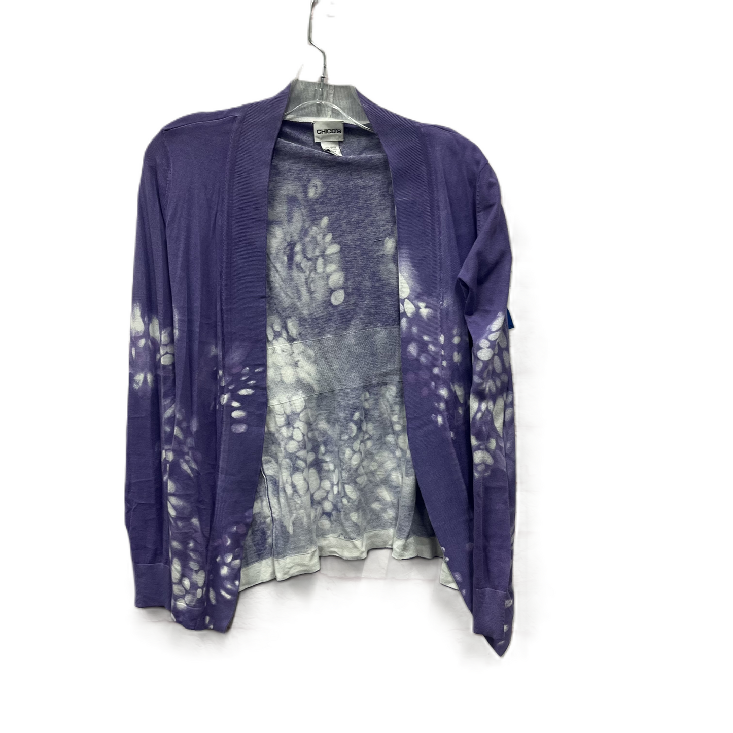 Sweater Cardigan By Chicos In Purple, Size: S