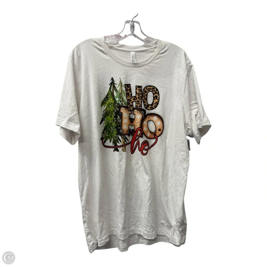 Top Short Sleeve By Bella + Canvas In White, Size: Xl