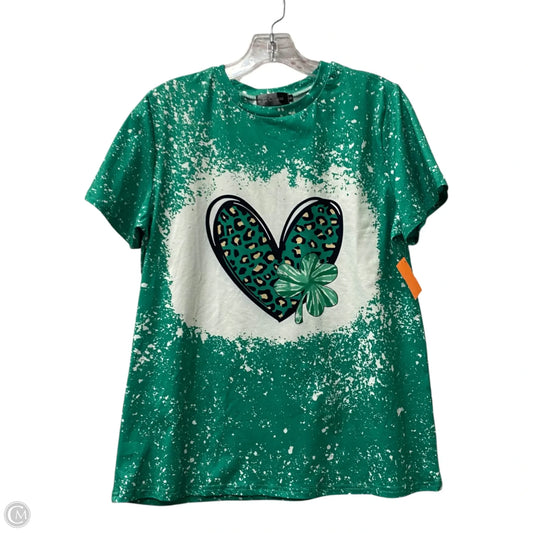 Top Short Sleeve By for hand pl In Green, Size: S