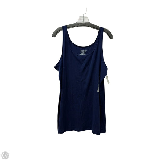 Top Sleeveless Basic By Time And Tru In Navy, Size: 3x