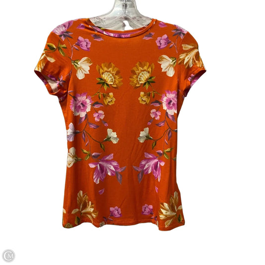 Top Short Sleeve By Ted Baker In Orange, Size: S
