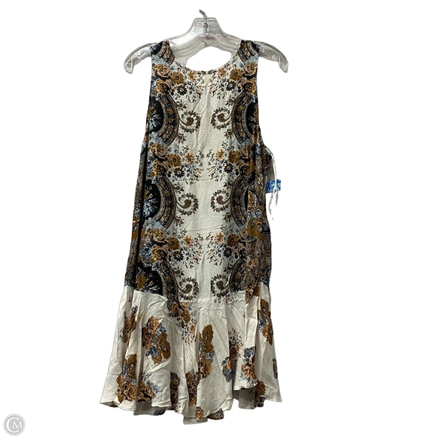 Dress Casual Midi By Free People In Black & Brown, Size: L