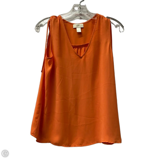 Top Sleeveless By Loft In Orange, Size: Sp