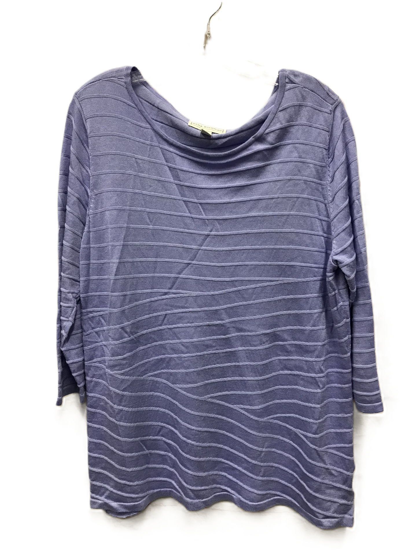 Purple Top Long Sleeve By Dana Buchman, Size: Xl