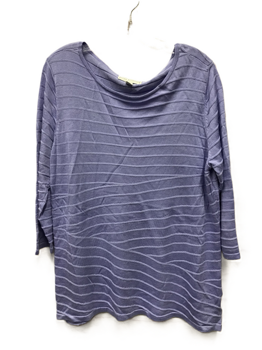 Purple Top Long Sleeve By Dana Buchman, Size: Xl