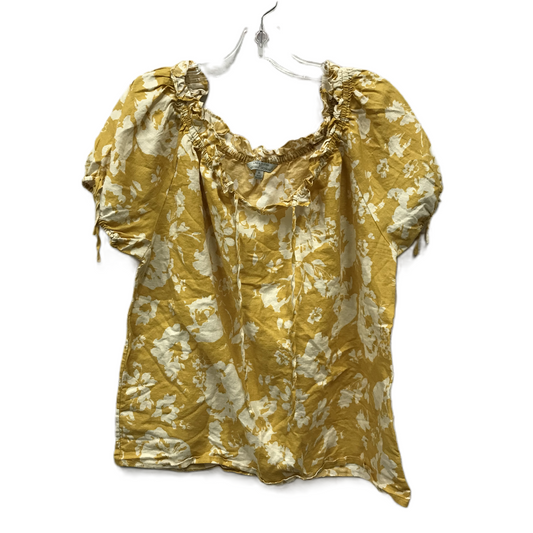 Yellow Top Short Sleeve By hester&orchard, Size: Xl