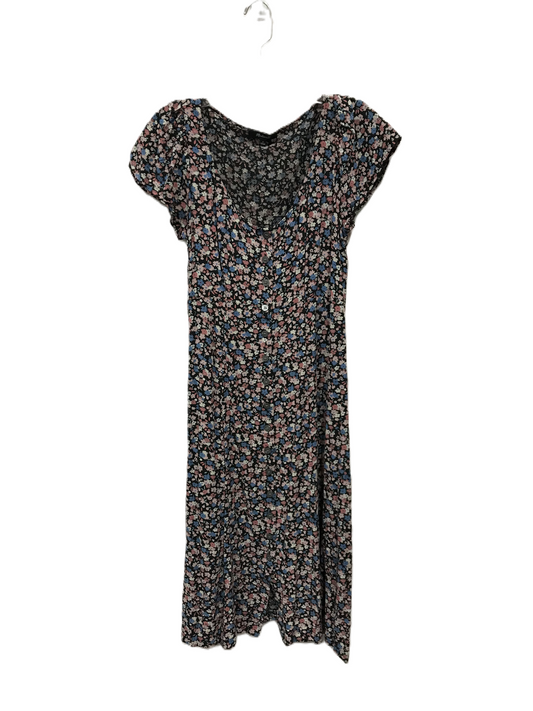 Floral Print Dress Casual Midi By Madewell, Size: 2