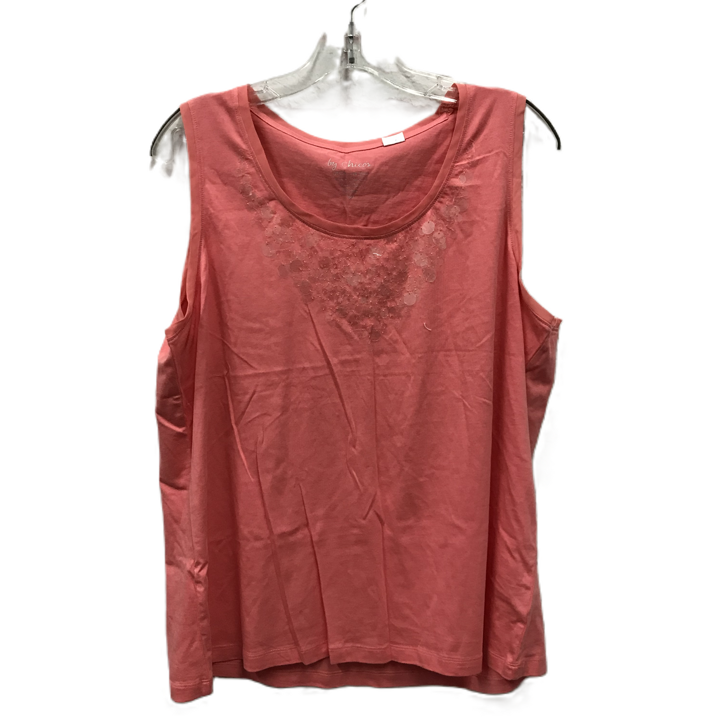 Pink Top Sleeveless By Chicos, Size: Xl