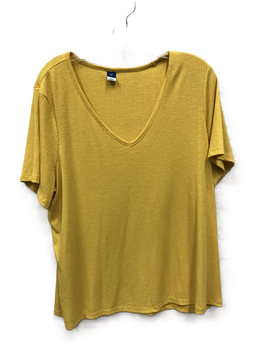Yellow Top Short Sleeve By Old Navy, Size: Xl