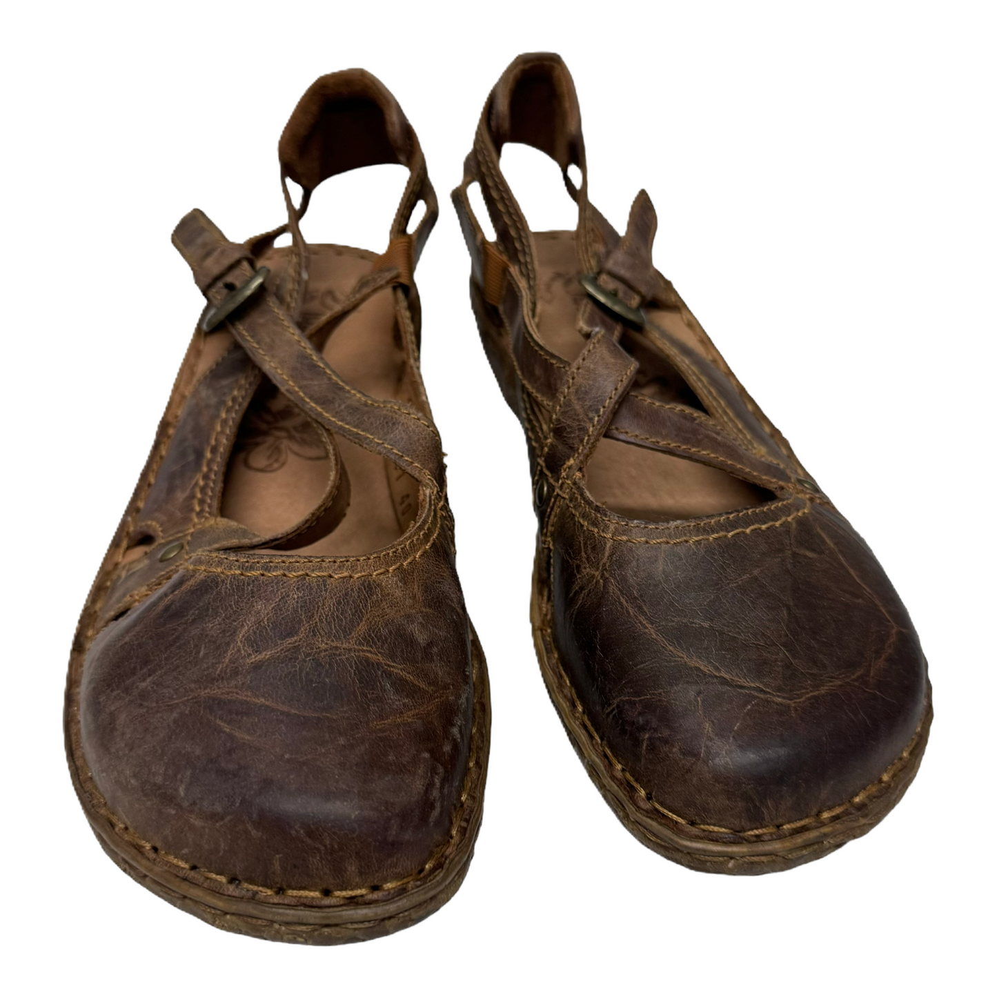 Tan Shoes Flats By Josef Seibel, Size: 7.5