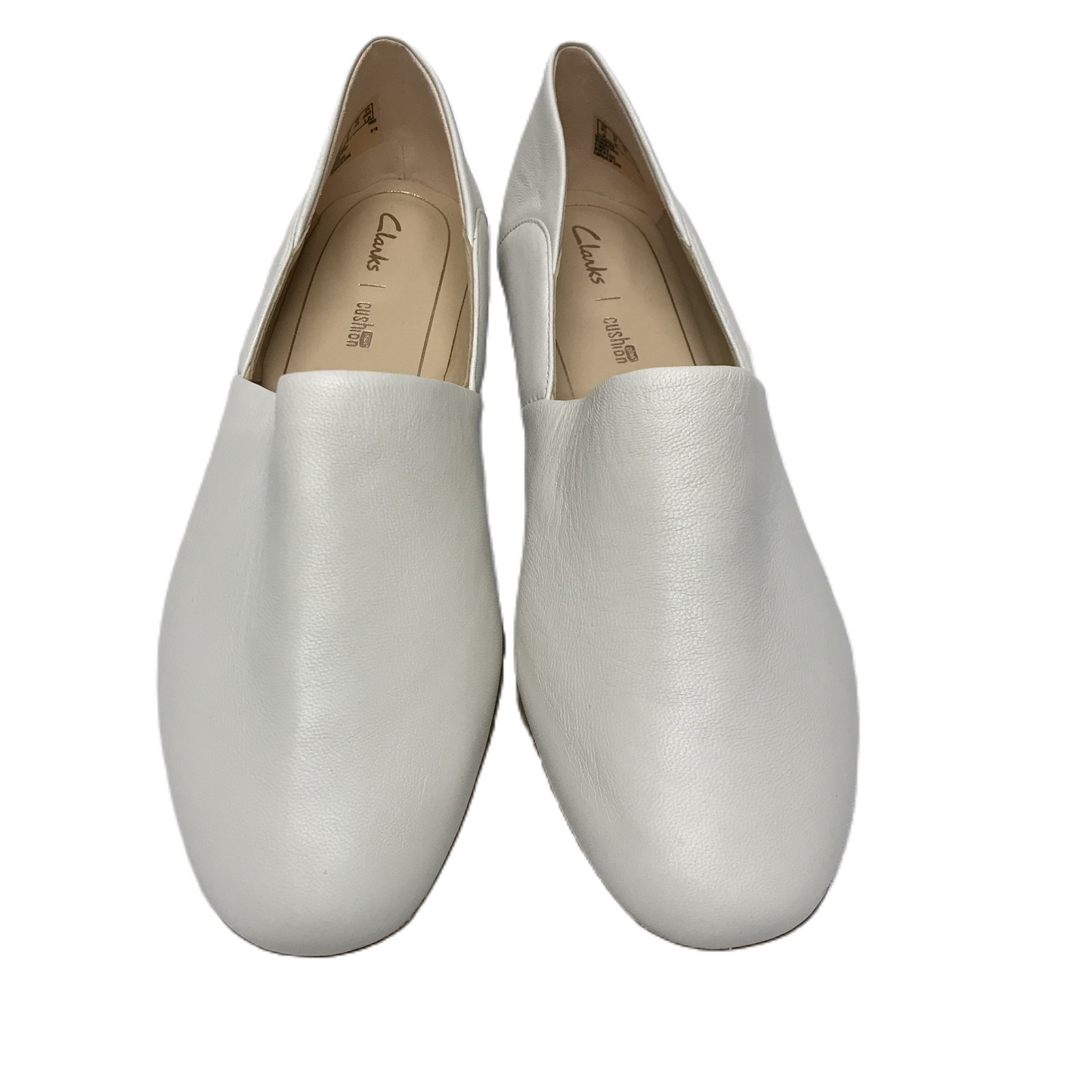 Cream Shoes Flats By Clarks, Size: 9
