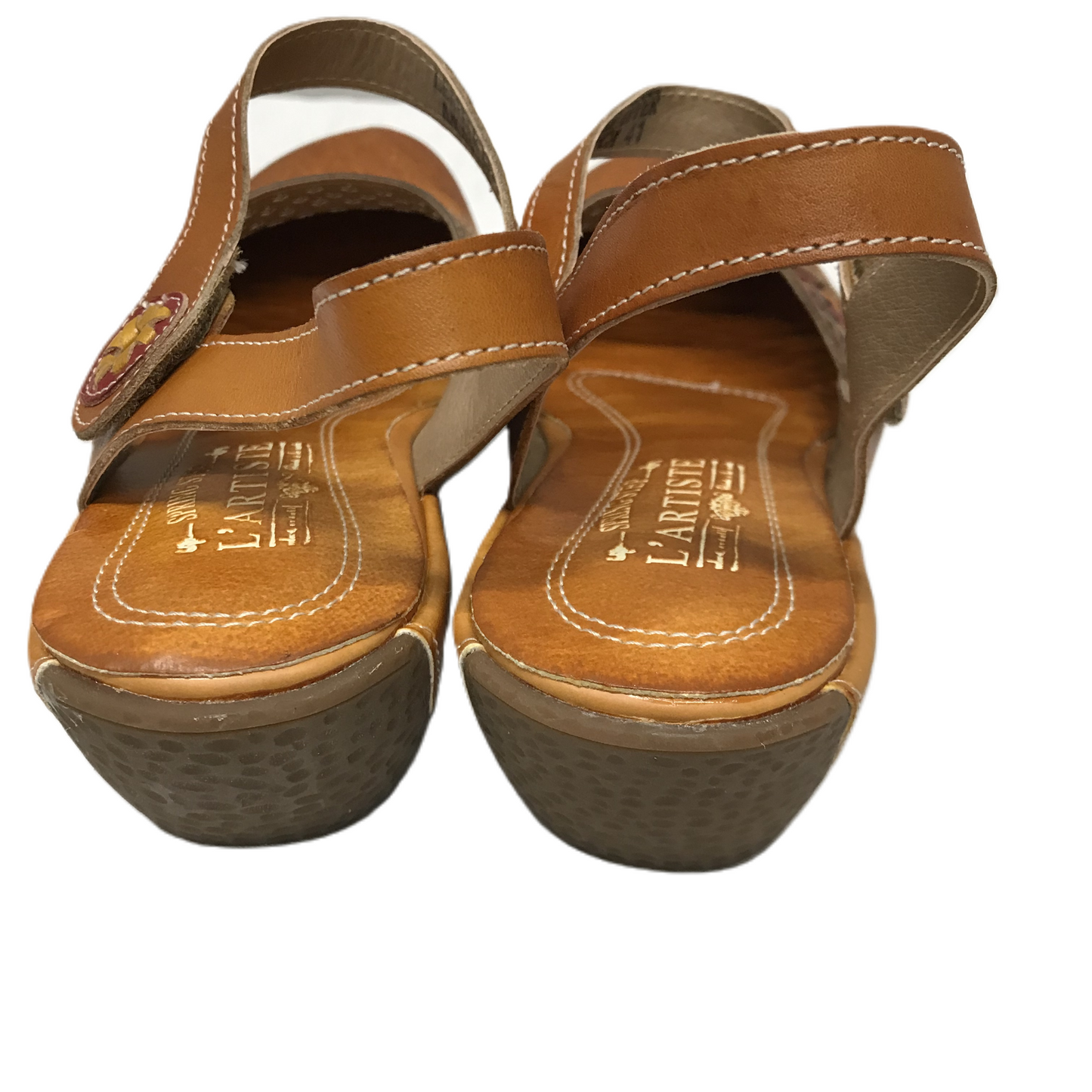 Tan Shoes Flats By Spring Step, Size: 9