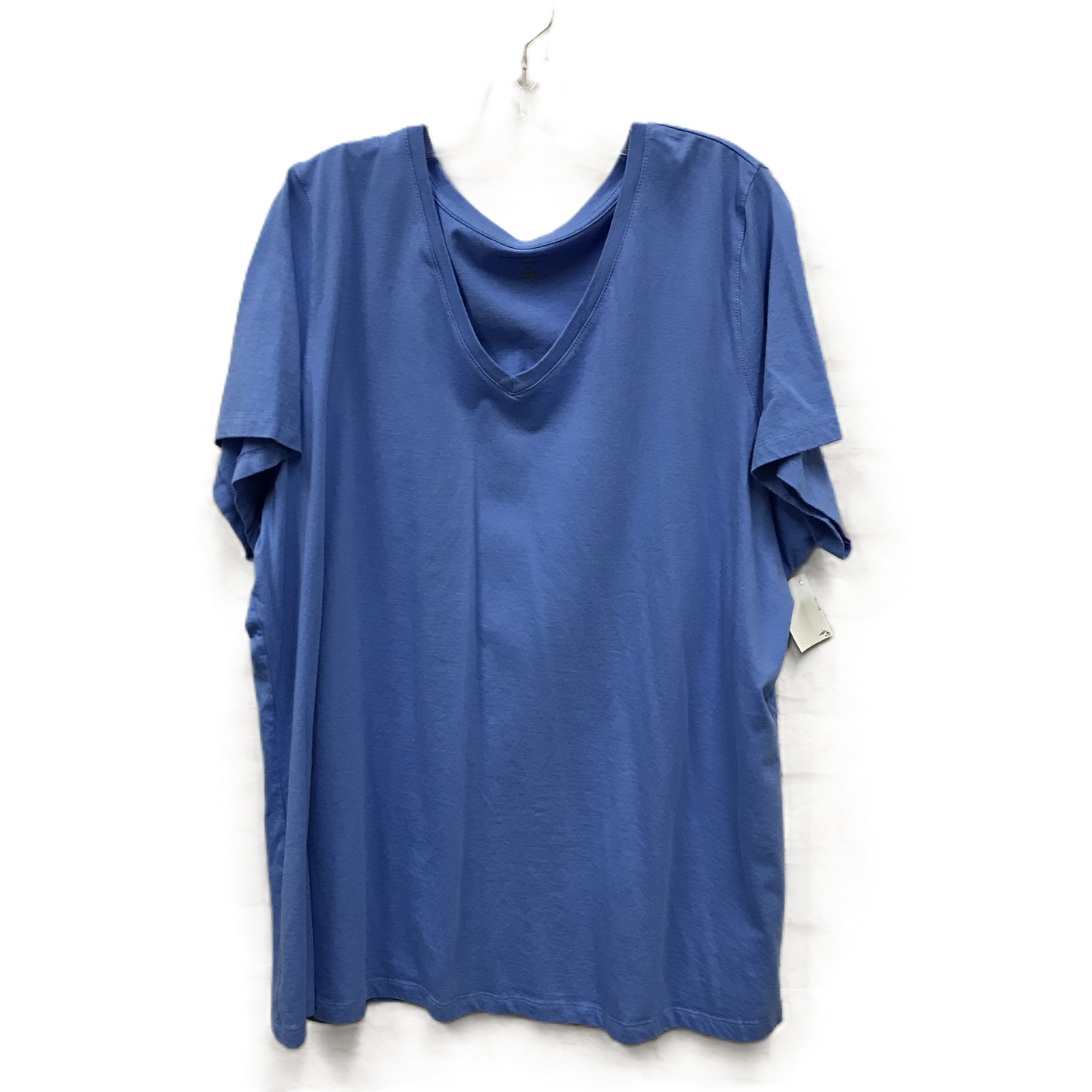 Blue Top Short Sleeve By Woman Within, Size: 2x