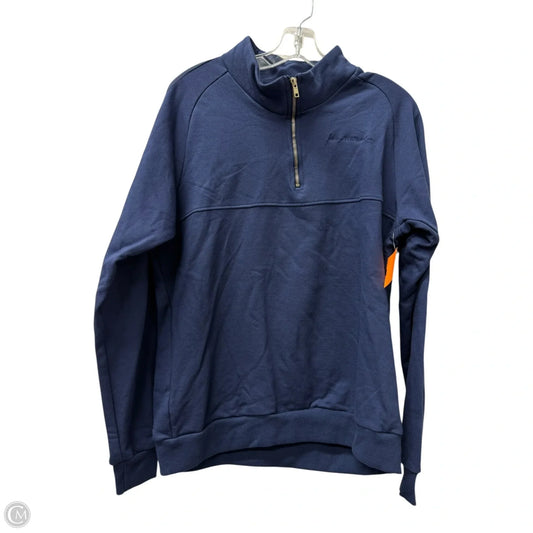 Athletic Top Long Sleeve Collar By Love Your Melon In Navy, Size: L