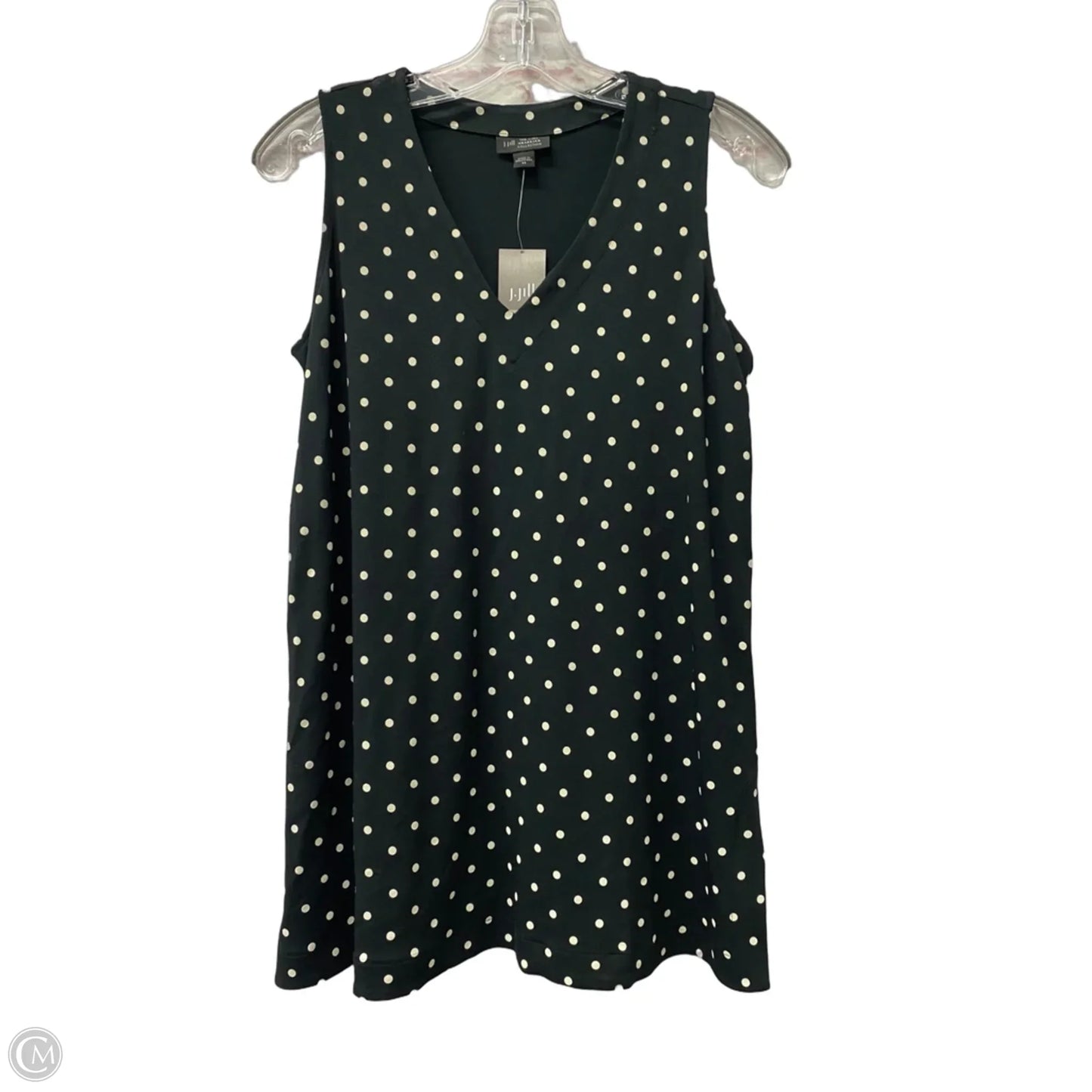 Top Sleeveless By J. Jill In Black & Cream, Size: Xs