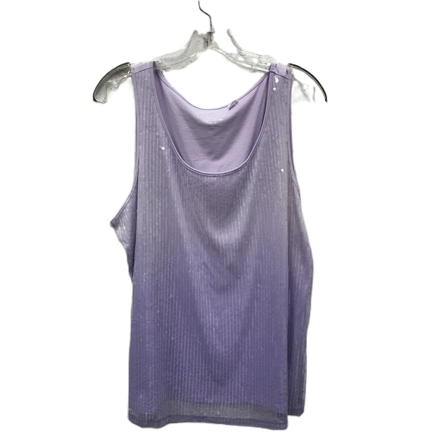 Purple Top Sleeveless By Chicos, Size: Xl