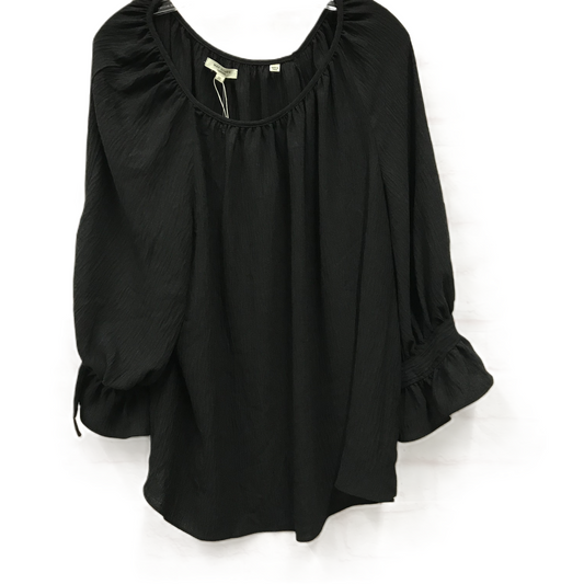 Black Top 3/4 Sleeve By Max Studio, Size: 2x