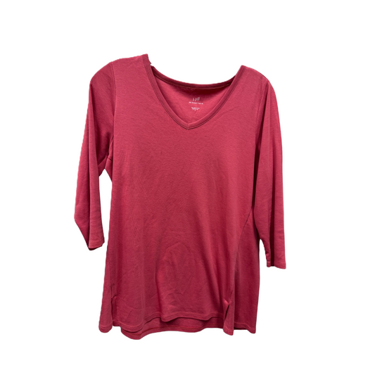 Red Top 3/4 Sleeve Basic By J. Jill, Size: S