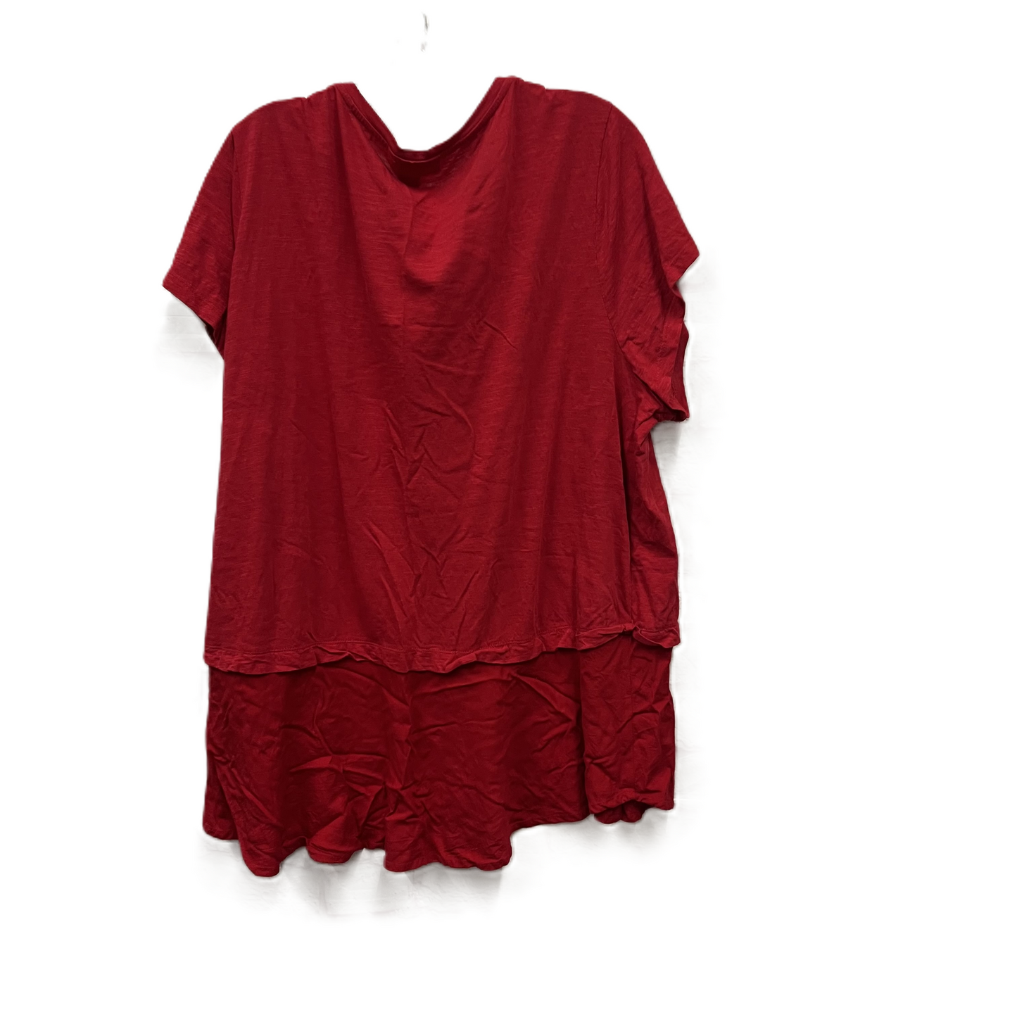 Top Short Sleeve By Style And Company In Red, Size: 3x