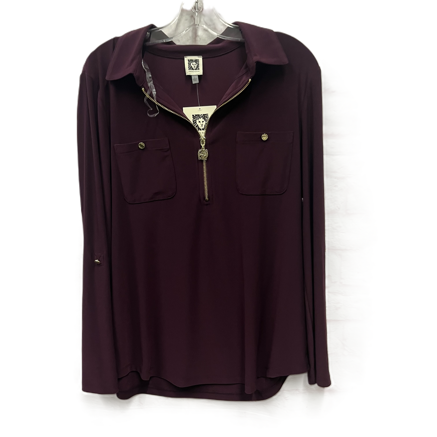 Top Long Sleeve By Anne Klein In Purple, Size: L