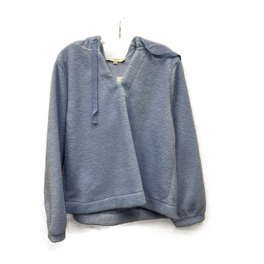 Sweatshirt Hoodie By Loft In Blue, Size: L