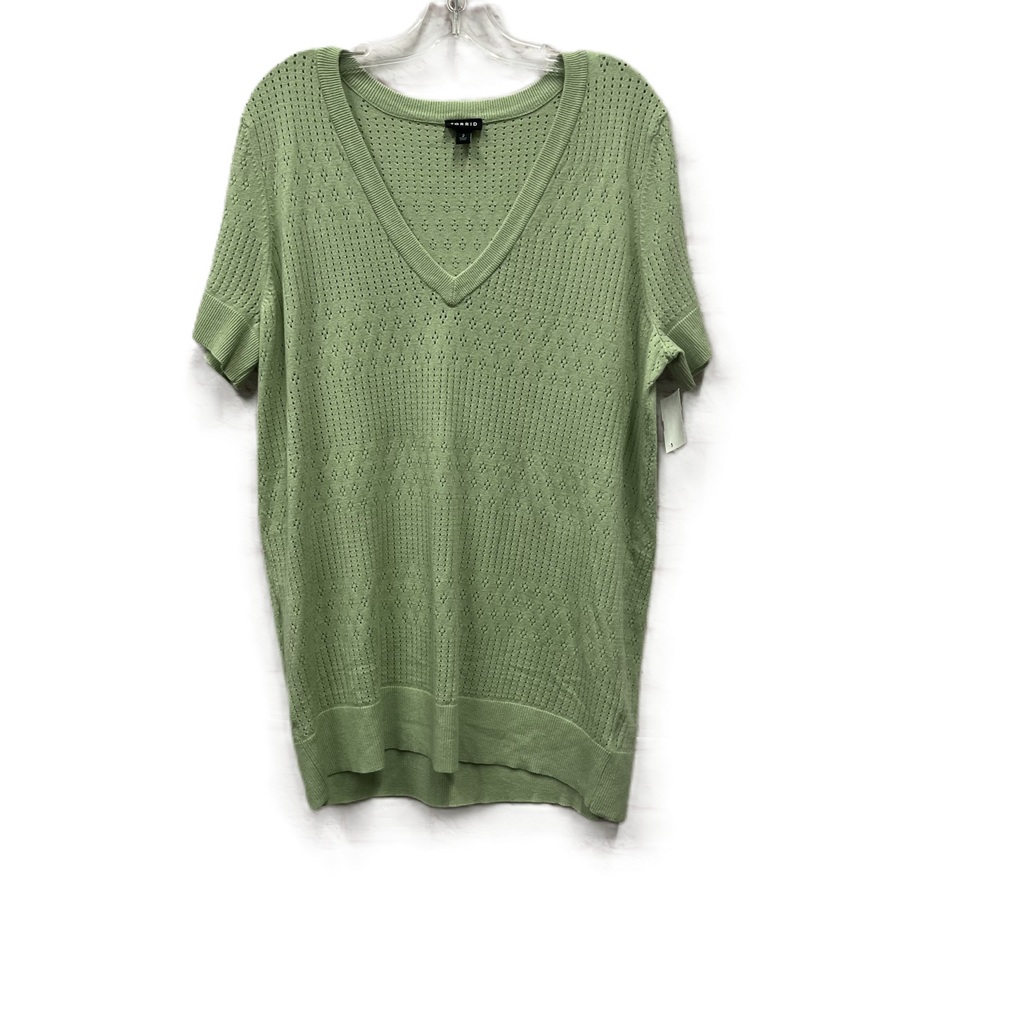 Top Short Sleeve By Torrid In Green, Size: 2x