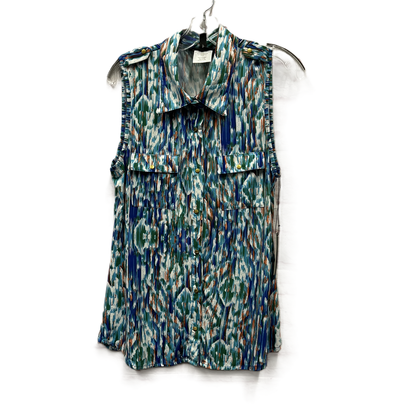 Top Sleeveless By Bcbgmaxazria In Blue, Size: Xl