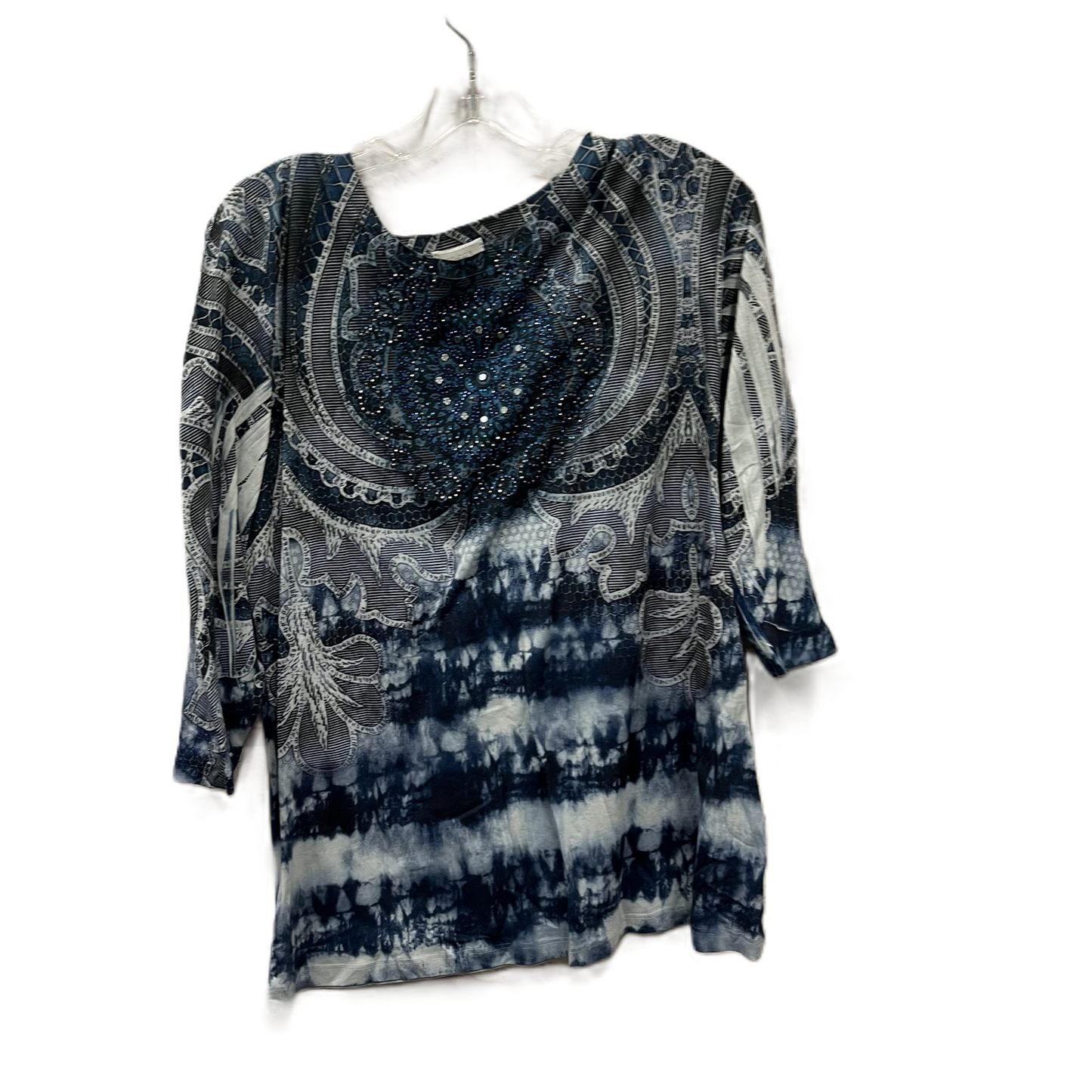 Top Long Sleeve By Chicos In Blue, Size: L