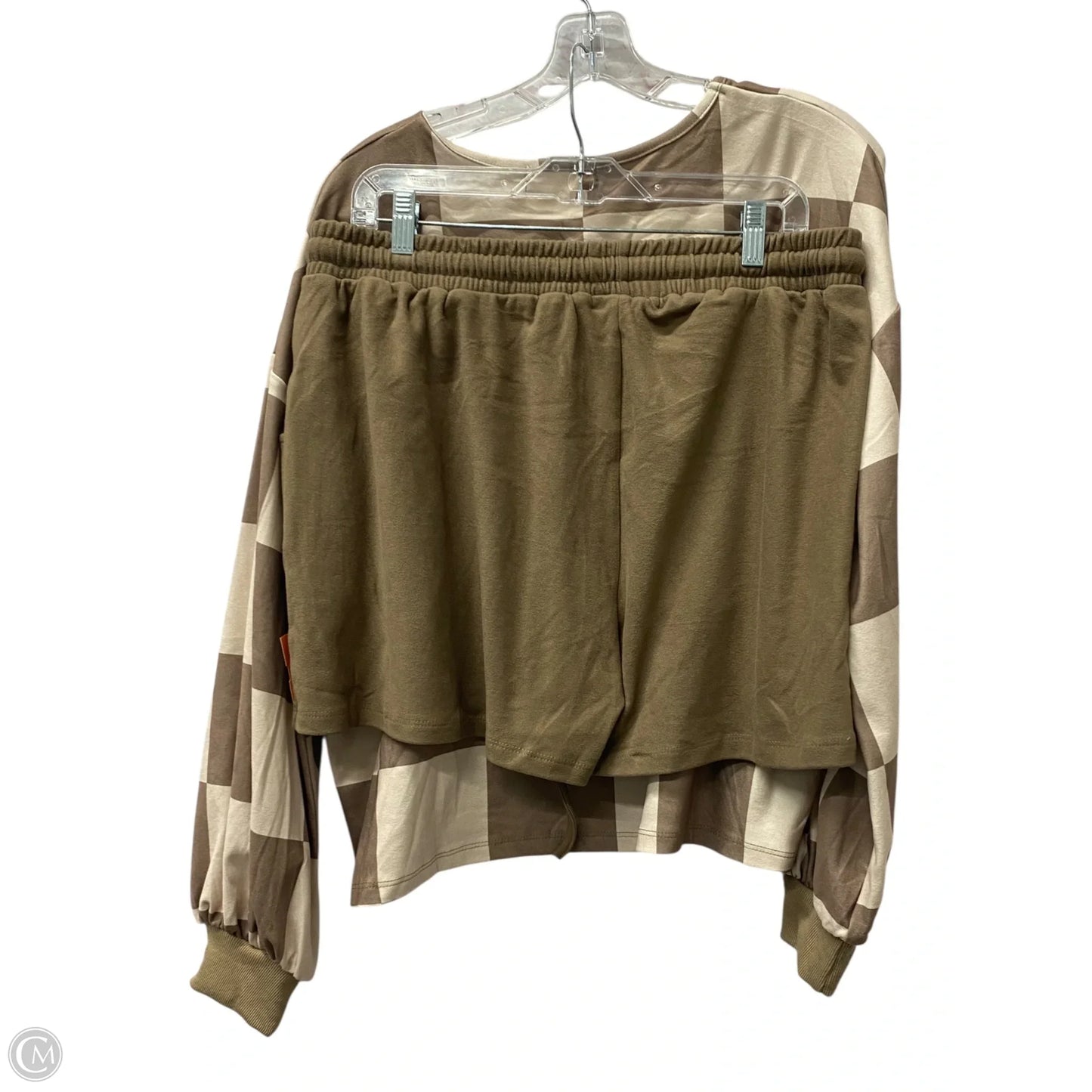 Skirt Set 2pc By Grace + Emma  In Brown, Size: Xl